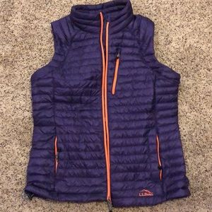 LL Bean purple puffer vest